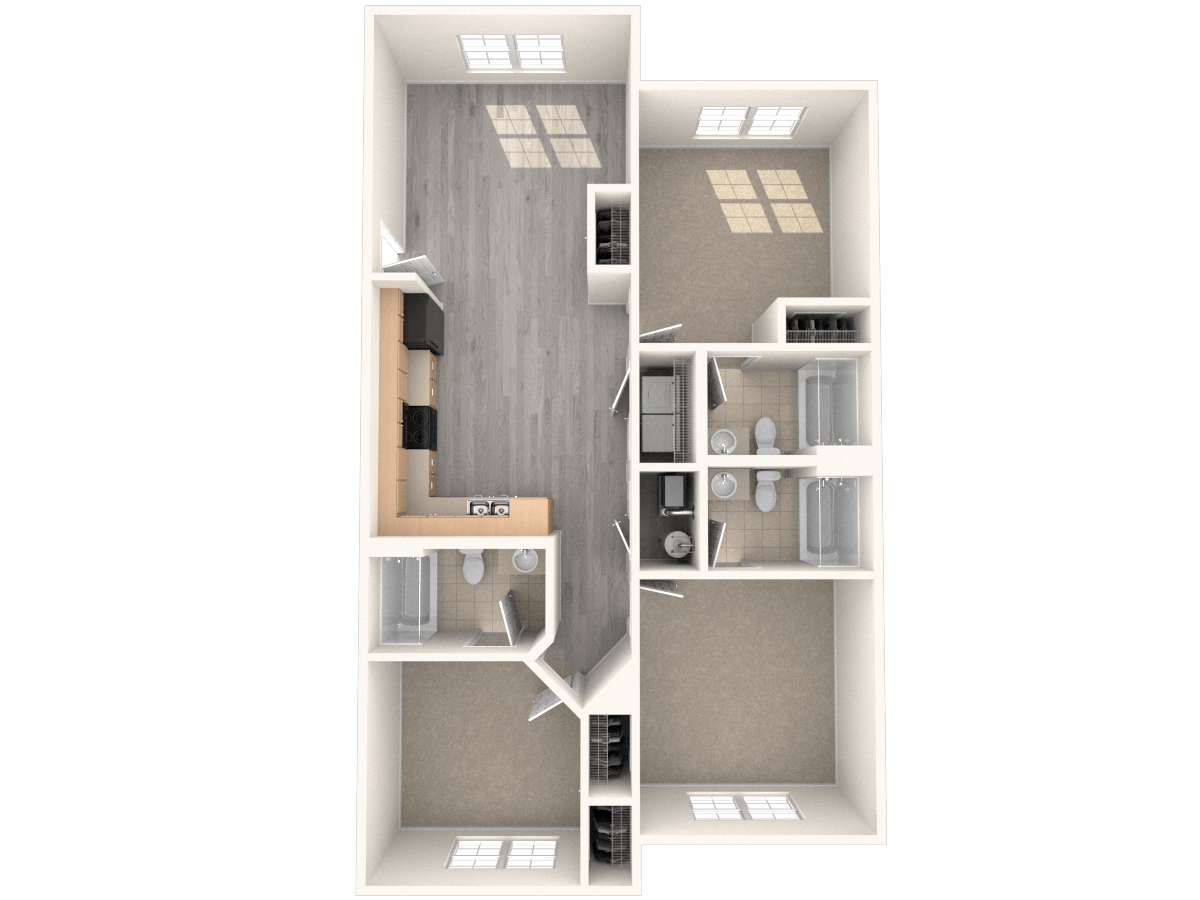 Floor Plan 3 Bedroom Unit